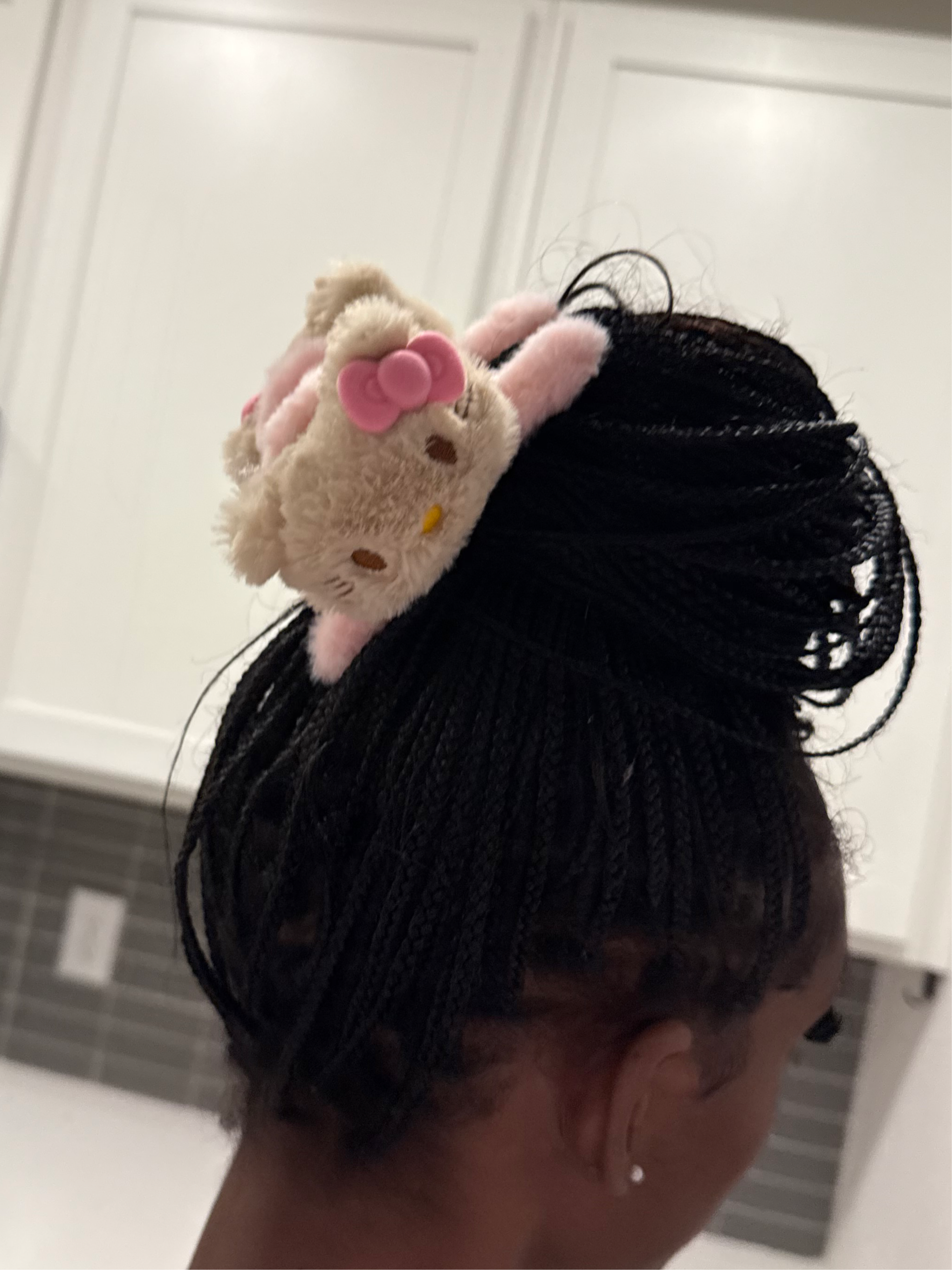 Hello Kitty Furrr Hair Clip- Pink Kitty